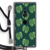 Monstera leaves: Sony Xperia XZ2 Transparant Hoesje met koord