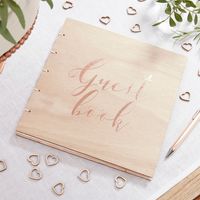 Houten Gastenboek Roségoud Beautiful Botanics Houten Gastenboek Roségoud Beautiful Botanics