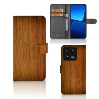 Xiaomi 13 Pro | Book Style Case | Donker Hout