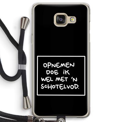 Schotelvod: Samsung Galaxy A5 (2016) Transparant Hoesje met koord