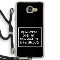 Schotelvod: Samsung Galaxy A5 (2016) Transparant Hoesje met koord