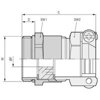 LAPP 52106820 Wartel M20 Messing Messing 25 stuk(s)