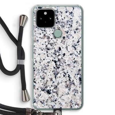 Gespikkelde marmer: Pixel 5 Transparant Hoesje met koord