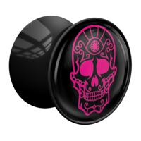 Double Flared Plug met Magic Skull Design Acryl Tunnels & Plugs