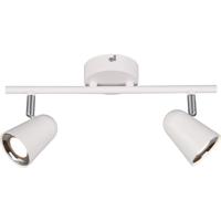 LED Plafondspot Mat Wit - 6W - Warm Wit Licht 3000K - 2-lichts - Rechthoekig