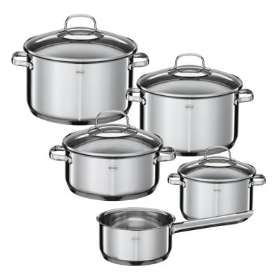 Rosle Pannenset Elegance - Kookpannen + Deksels & Steelpan - 5 Delig