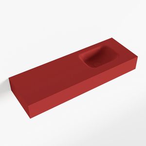 MONDIAZ LEX Fire vrijhangende solid surface wastafel 90cm. Positie wasbak rechts