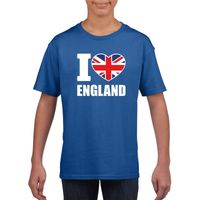 I love England/ Engeland supporter shirt blauw jongens en meisjes XL (158-164)  -