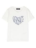 Versace Kids t-shirt à logo embossé - Blanc