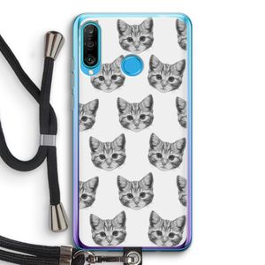 Kitten: Huawei P30 Lite Transparant Hoesje met koord