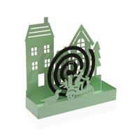 Steun voor anti-muggen spiralen Versa Groen Metaal 5 x 17 x 17 cm Huis