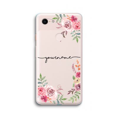 Rozen: Google Pixel 3 XL Transparant Hoesje