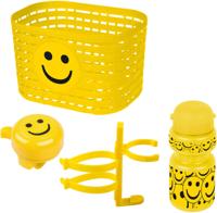 Messingschlager toebehorenset "mand, fietsbel, bidon" set messingsch.smile basket bell bottle