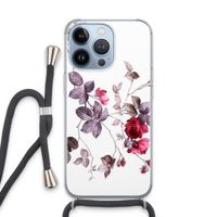 Mooie bloemen: iPhone 13 Pro Transparant Hoesje met koord
