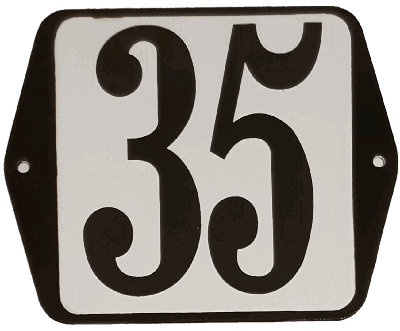 Huisnummer standaard nummer 35 - Warentuin mix