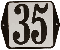 Huisnummer standaard nummer 35 - Warentuin mix