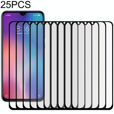 Voor Xiaomi Mi 9X 25 PCS Full Glue Full Screen Tempered Glass Film