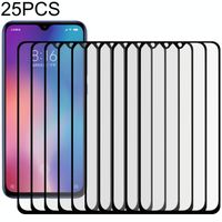 Voor Xiaomi Mi 9X 25 PCS Full Glue Full Screen Tempered Glass Film
