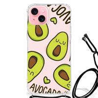 iPhone 15 Plus Stevig | Bumper Hoesje | Avocado Singing