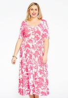 Yoek Midi-jurk SELVA | Wit | Maat 54/56