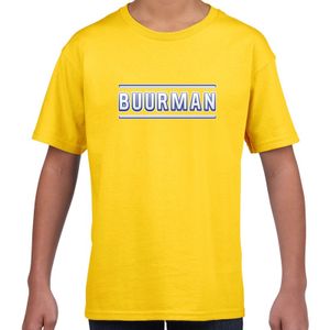 Buurman verkleed t-shirt geel voor kids