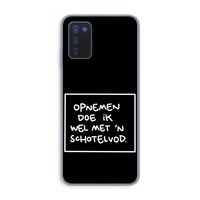 Schotelvod: Samsung Galaxy A03s Transparant Hoesje