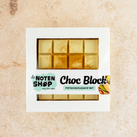 Choc block pistache/kadayif wit 100 gram