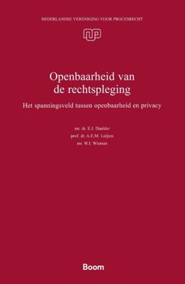 Openbaarheid van de rechtspleging (Paperback)