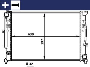 Radiateur MAHLE, u.a. für Audi, VW, Skoda
