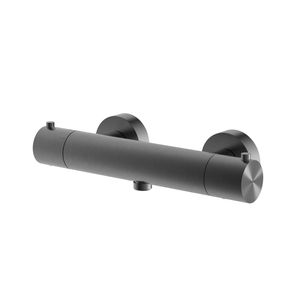 Douchemengkraan Hotbath Archie Thermostatisch met 1/2" Doucheslang Onderaansluiting Geborsteld Gunmetal PVD