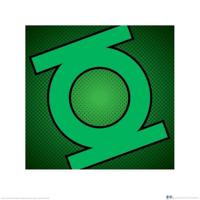Kunstdruk DC Comics Green Lantern Symbol 40x40cm