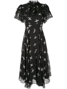 Macgraw robe imprimée Flight Bird - Noir