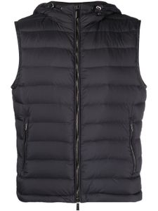 Moorer gilet zippé à capuche - Gris