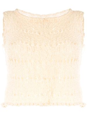 VOZ top crop en maille - Tons neutres