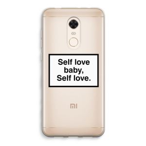 Self love: Xiaomi Redmi 5 Transparant Hoesje