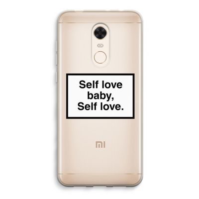 Self love: Xiaomi Redmi 5 Transparant Hoesje