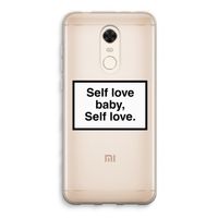 Self love: Xiaomi Redmi 5 Transparant Hoesje