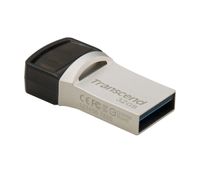 Transcend JetFlash 890 32GB USB flash drive USB Type-A / USB Type-C 3.2 Gen 1 (3.1 Gen 1) Zwart, Zilver - thumbnail