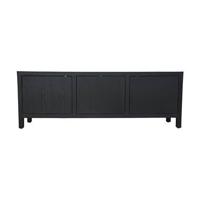 HSM - HSM Collection-Tv Meubel 3 Deur-160x42x55-Zwart-Teak Fineer