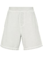 DSQUARED2 short de sport en coton à logo imprimé - Gris