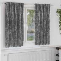 VidaXL Velvet gordijnen met gordijnen 2 pcs grijs 175 x 140 cm fluweel