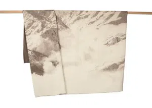 David Fussenegger David Fussenegger LUCA flannel cotton plaid Alpine Panorama 240x220 cm Braun