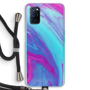 Zweverige regenboog: Oppo A92 Transparant Hoesje met koord
