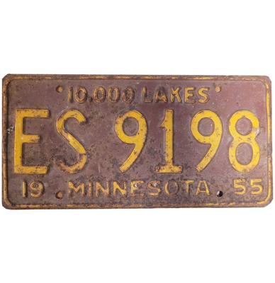Kentekenplaat - Minnesota 1955 - Origineel Kentekenplaat - Minnesota 1955 - Origineel