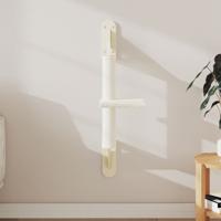 VidaXL Kattenmeubel wandgemonteerd met krabpaal 85,5 cm crèmekleurig