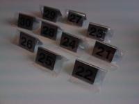 Bordje / tafelnummer set 41 tot 50 rvs