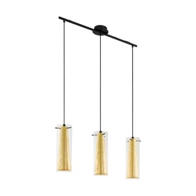 Eglo Eetkamer hanglampPinto Gold 3-lichts zwart met goud - 97652