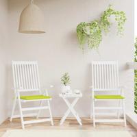 Tuinstoelkussens 2 st 40x40x3 cm oxford stof felgroen