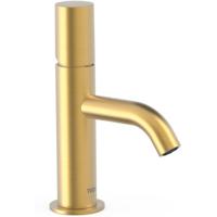 Wastafelkraan Tres Study | Opbouw | Mengkraan | Standaard model | 1-knop | Rond | 24k Goud mat