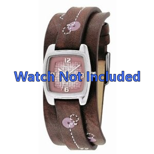 Fossil horlogeband JR-9512 Leder Bruin 12mm